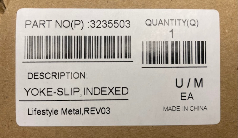 Polaris 3235503 Yoke, Slip, Indexed New Genuine