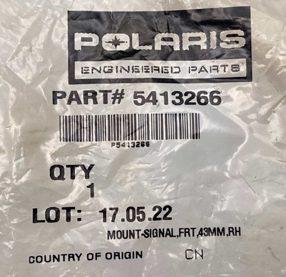 Polaris 5413266 Mount-Signal, FRT, 43MM, RH New Genuine