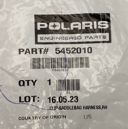 Polaris 5452010 Clip-Saddlebag Harness, RH New Genuine