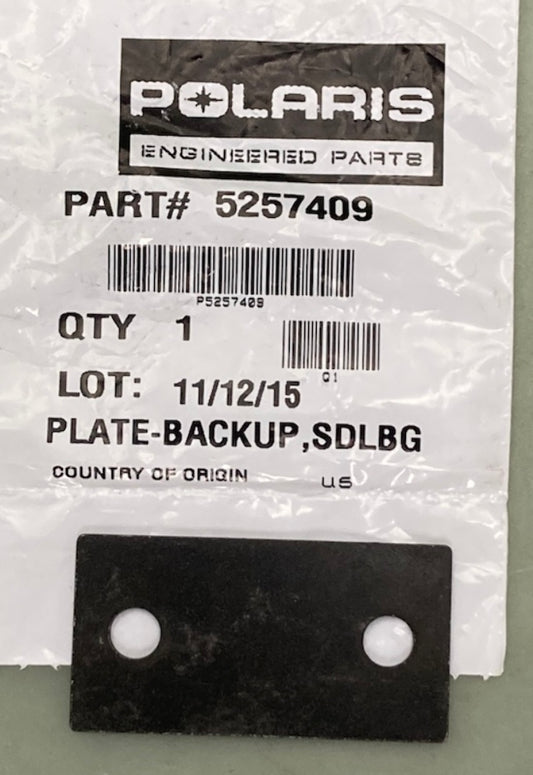 Polaris 5257409 Plate-Backup, Saddlebag New Genuine