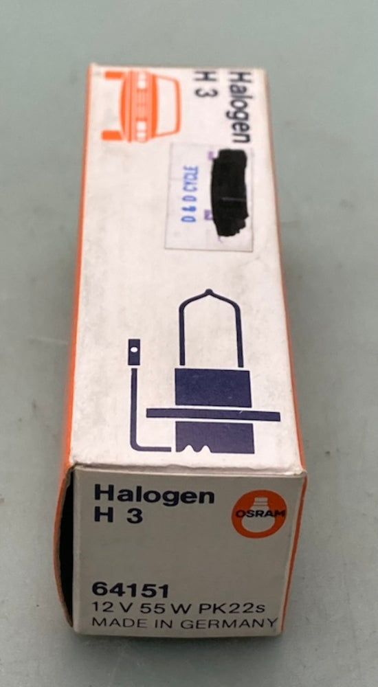 New Genuine Osram 64151 Halogen Bulb H3 12V/55W PK22s