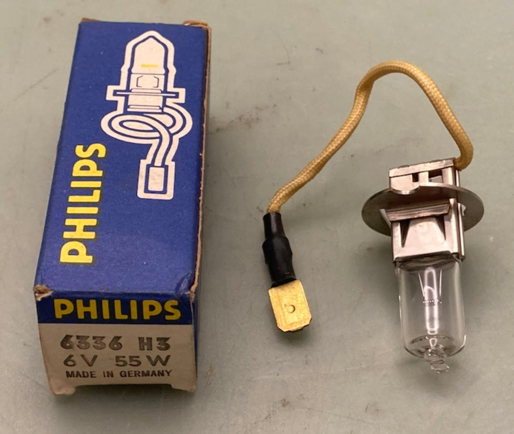 New Genuine Philips 6336 H3 Halogen Bulb 6V/55W