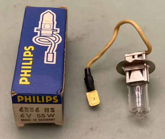 New Genuine Philips 6336 H3 Halogen Bulb 6V/55W