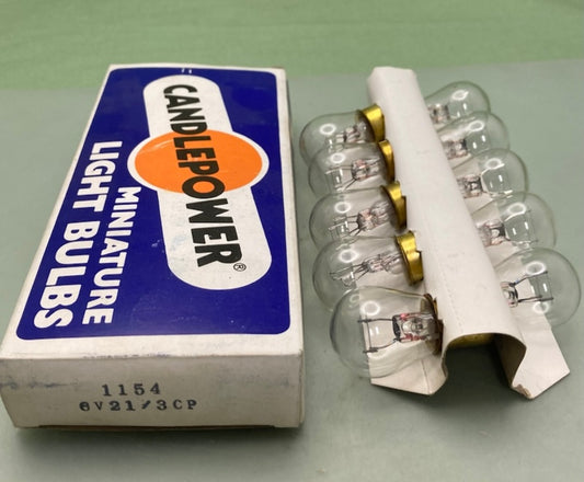10 PK New Genuine Candlepower 1154 Bulb 6V21/3CP