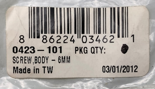 New Replaces Arctic Cat 0423-101 Screw, Body - 6MM