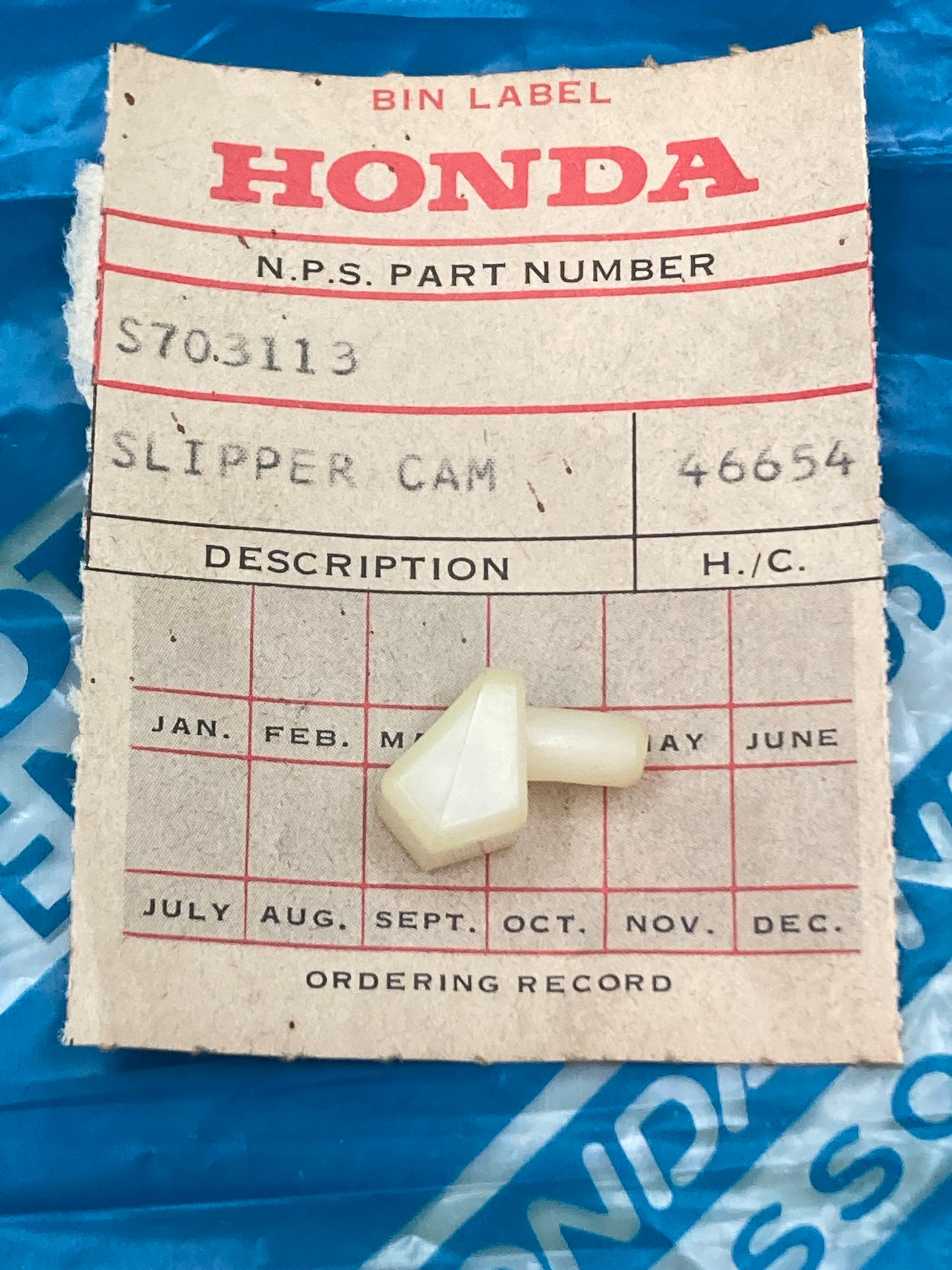 New Genuine Honda S703113 Cam, Slipper