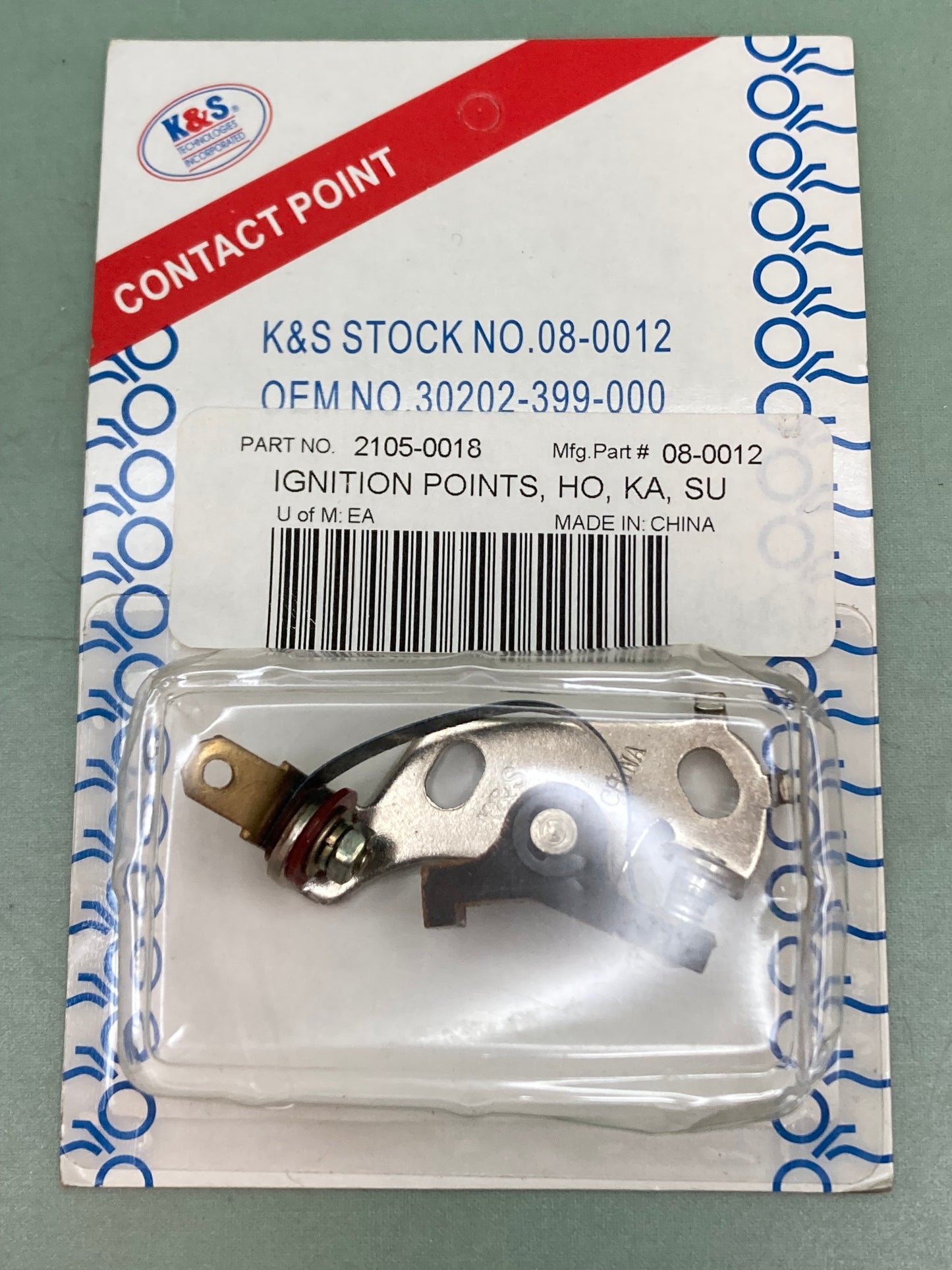 New Genuine K&S 08-0012 Ignition Points Honda 30202-399-000