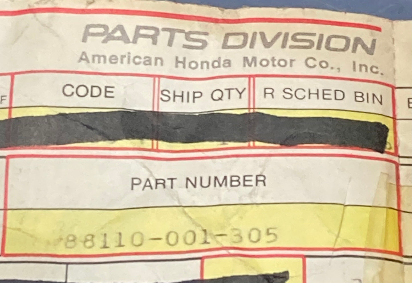 New Genuine Honda 88110-001-305 Rear View Mirror Set