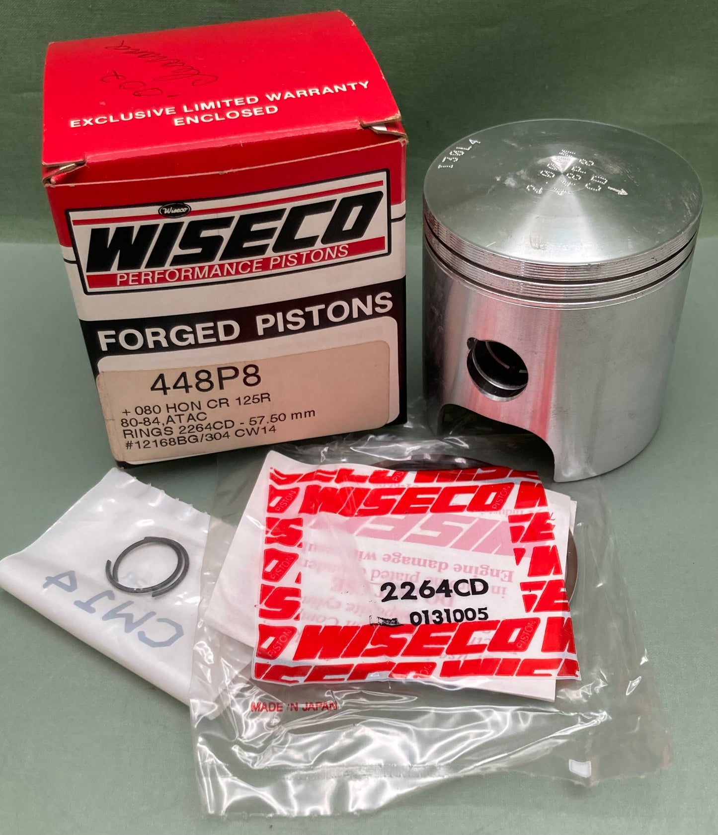 New Genuine Wiseco 448P8 Forged Piston Kit