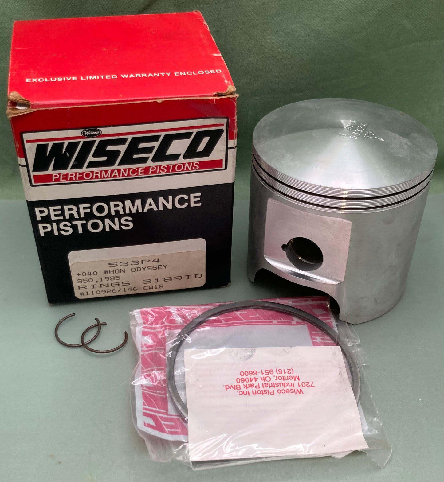 New Genuine Wiseco 533P4 Forged Piston Kit