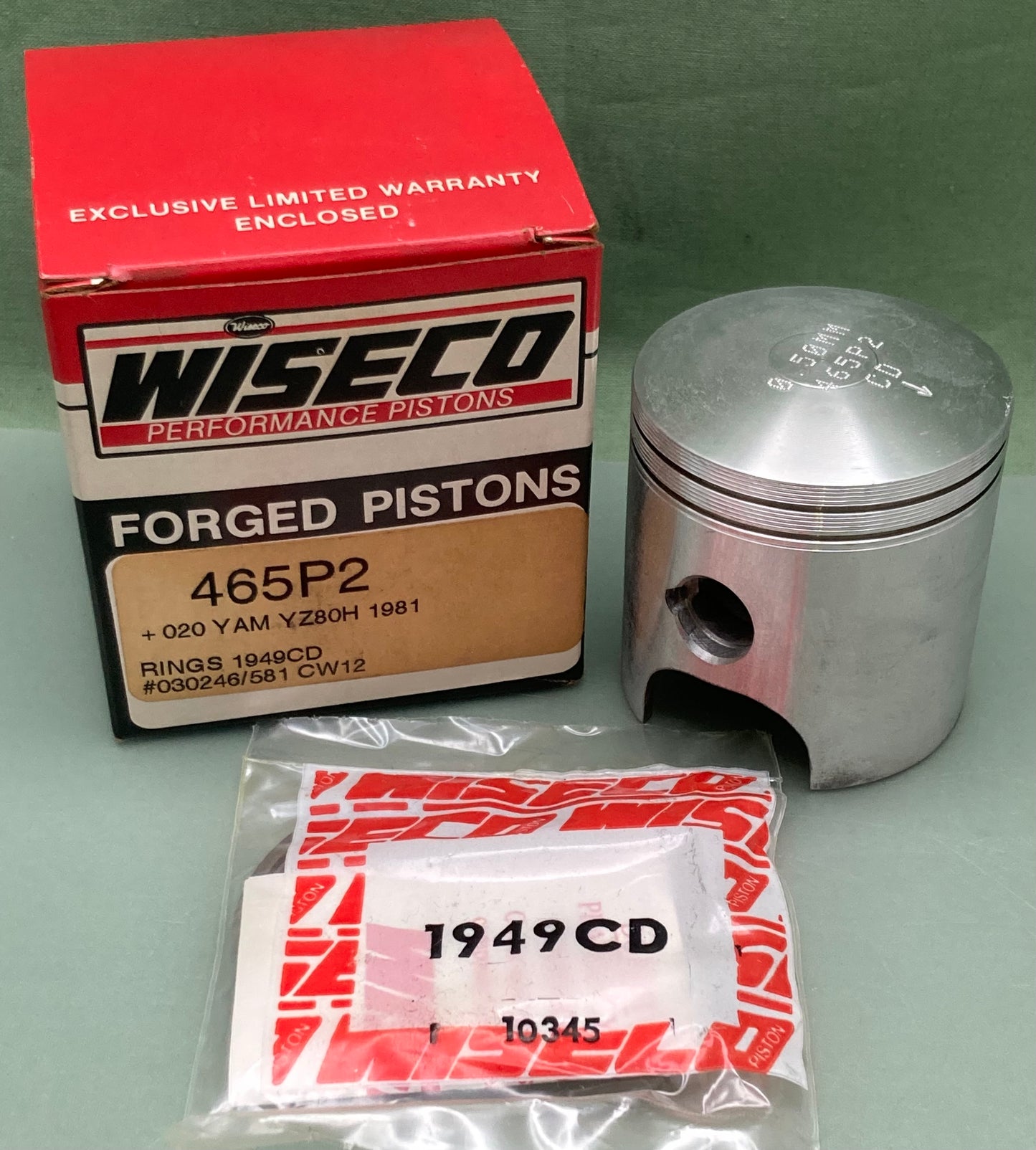 New Genuine Wiseco 465P2 Forged Piston Kit