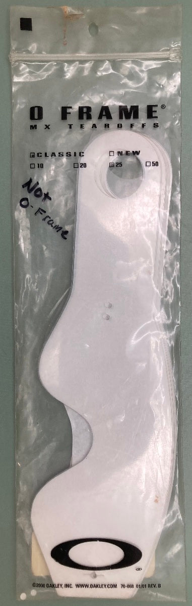 25 PK New Genuine Oakley 01-109 Tear-off mask (Mud) Clips Not Included