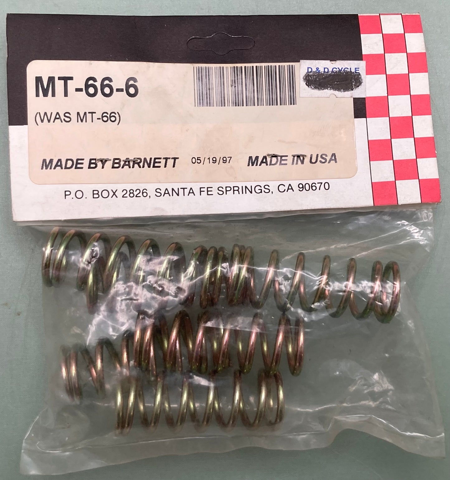 6 PK New Genuine Barnett MT-66-6 Clutch Springs