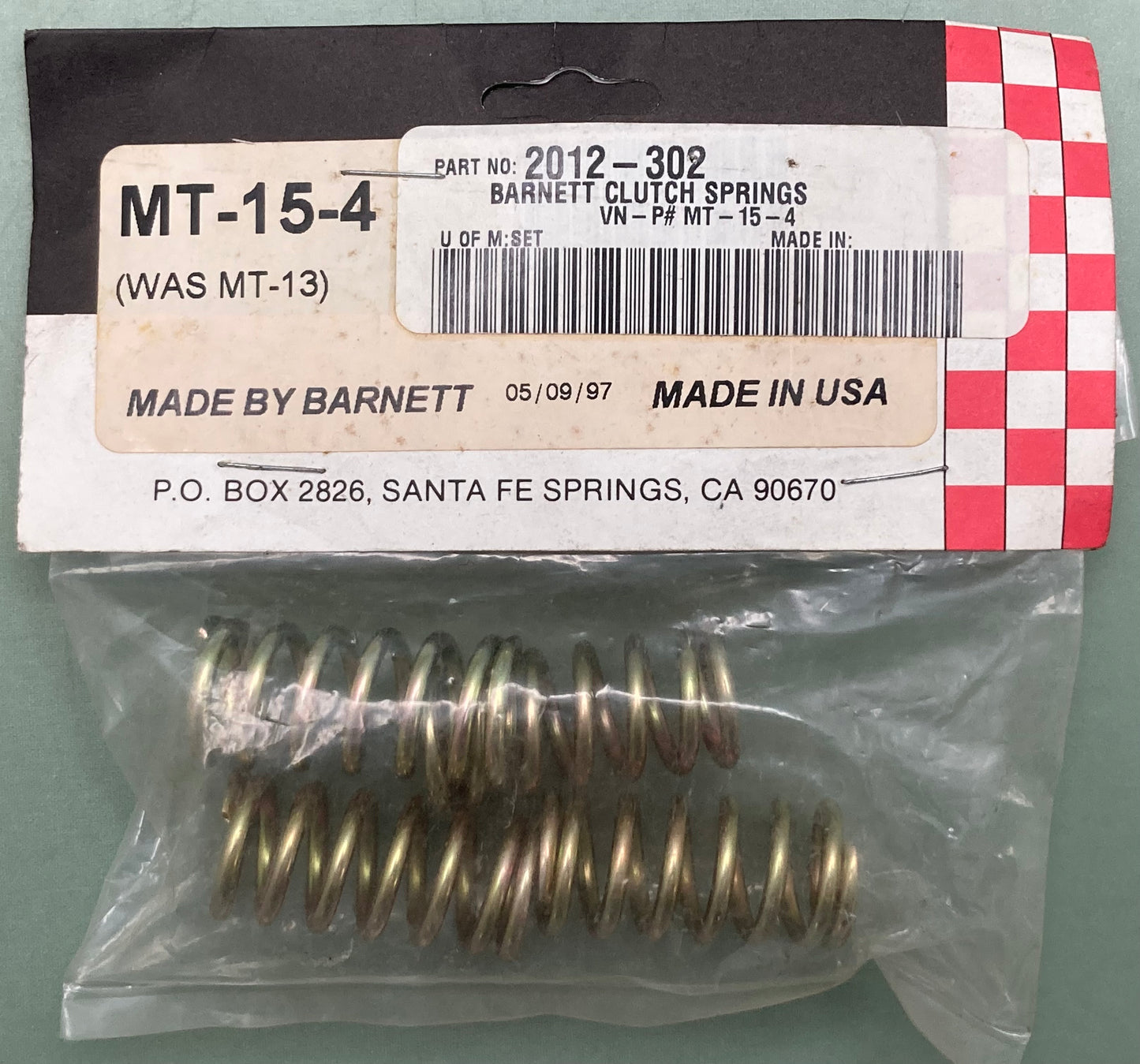 4 PK New Genuine Barnett MT-15-4 Clutch Springs
