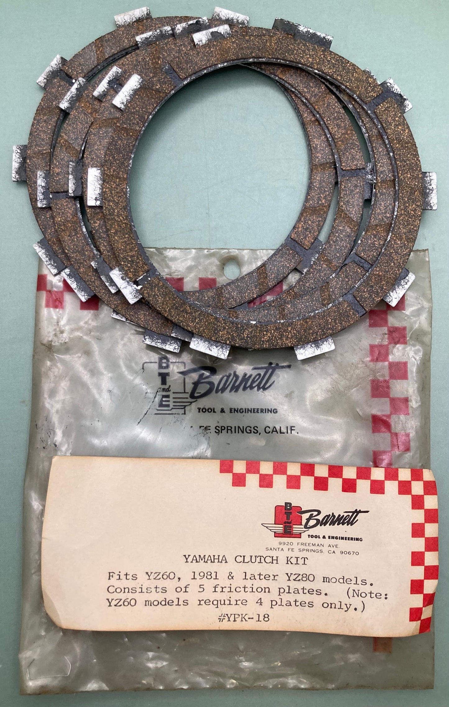 New Genuine Barnett YPK-18 Yamaha Clutch Kit