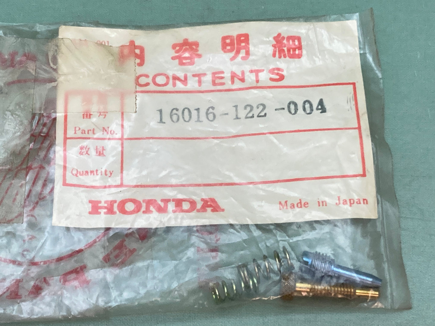New Genuine Honda 16016-122-004 Screw Set