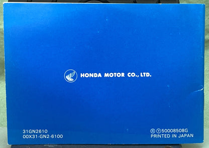 Genuine Honda 31GN2610 Aero 50 NB50 Owner's Manual 1986
