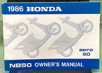 Genuine Honda 31GN2610 Aero 50 NB50 Owner's Manual 1986