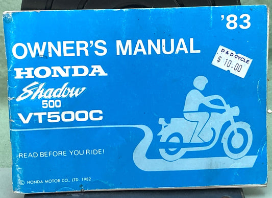 Genuine Honda 31MF5600 Shadow 500 VT500C Owner's Manual 1983