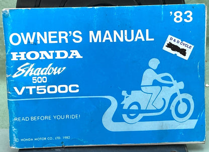 Genuine Honda 31MF5600 Shadow 500 VT500C Owner's Manual 1983