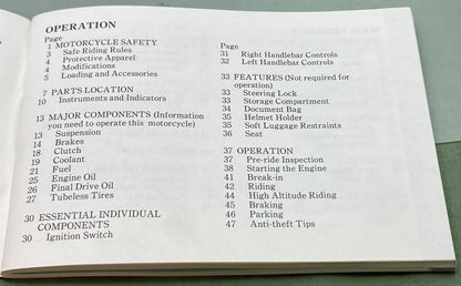 Genuine Honda 31MM8700 VT1100C Shadow Owner's Manual 1992