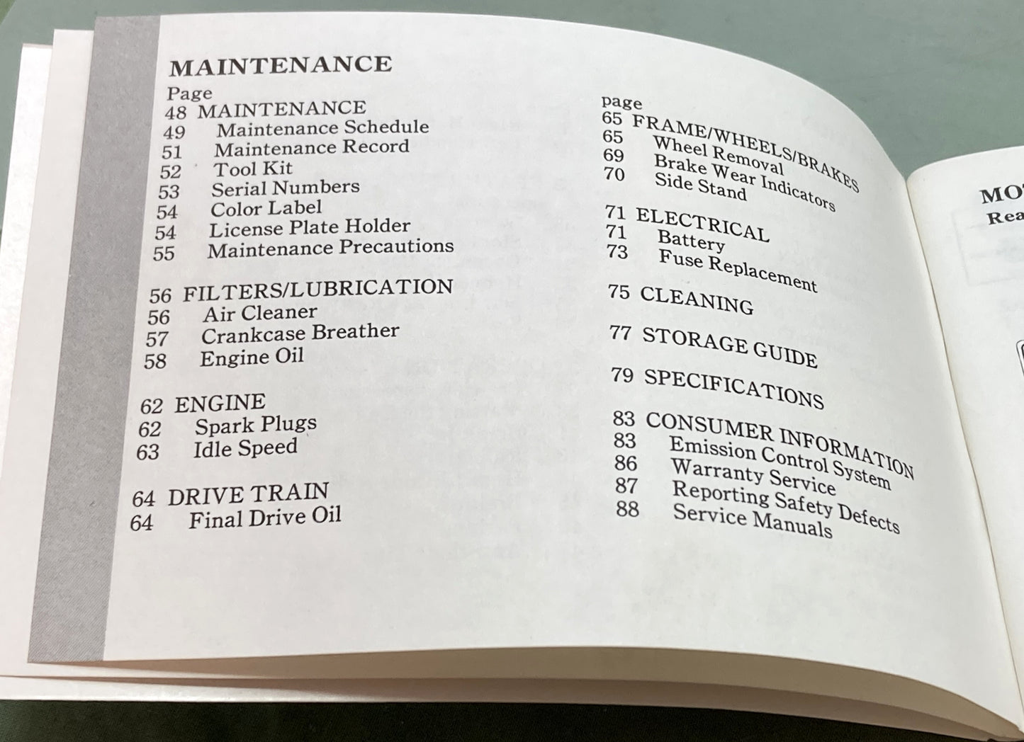 Genuine Honda 31MM8700 VT1100C Shadow Owner's Manual 1992