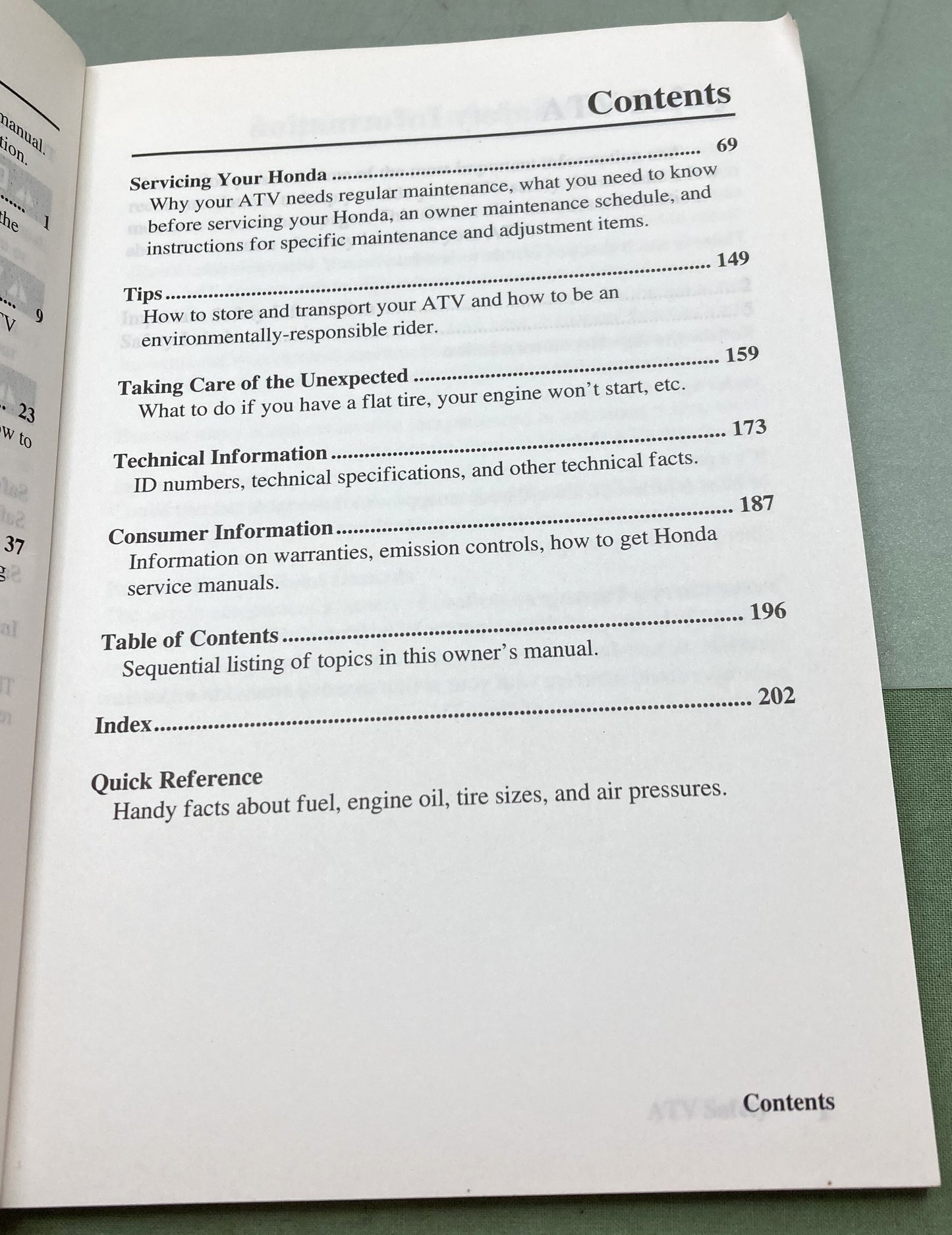 Genuine Honda 31HM3700 TRX300EX Sporttrax300EX Owner's Manual 2003