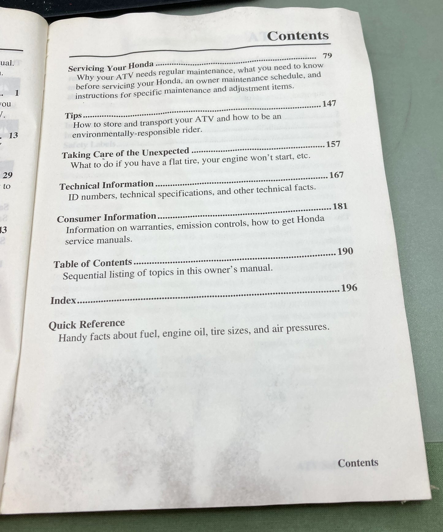 Genuine Honda 31HF7720 TRX90 Sporttrax90 Owner's Manual 2005