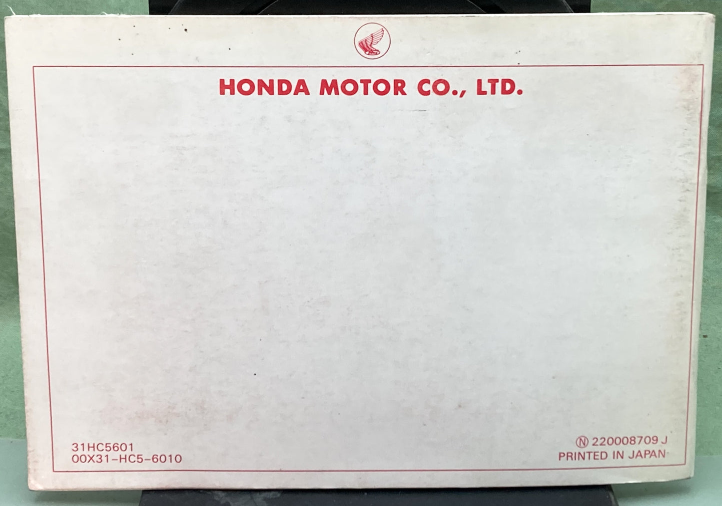 Genuine Honda 31HC5601 TRX300FW Fourtrax 300 4x4 Owner's Manual 1988