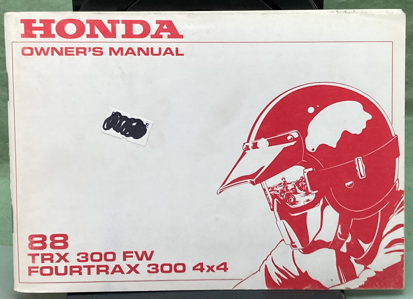 Genuine Honda 31HC5601 TRX300FW Fourtrax 300 4x4 Owner's Manual 1988
