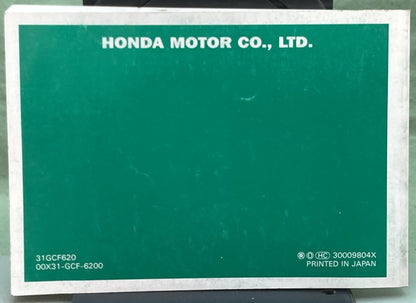 Genuine Honda 31GCF620 XR70R Owner's Manual 1999