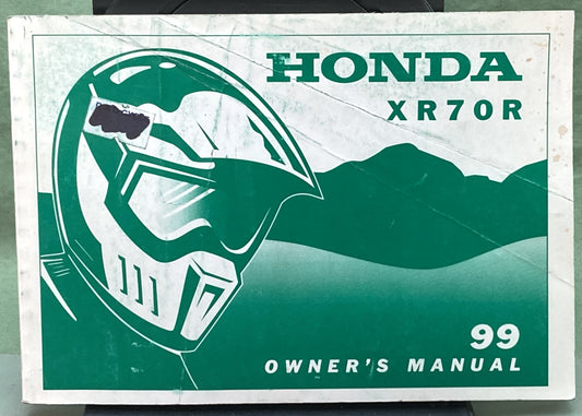 Genuine Honda 31GCF620 XR70R Owner's Manual 1999