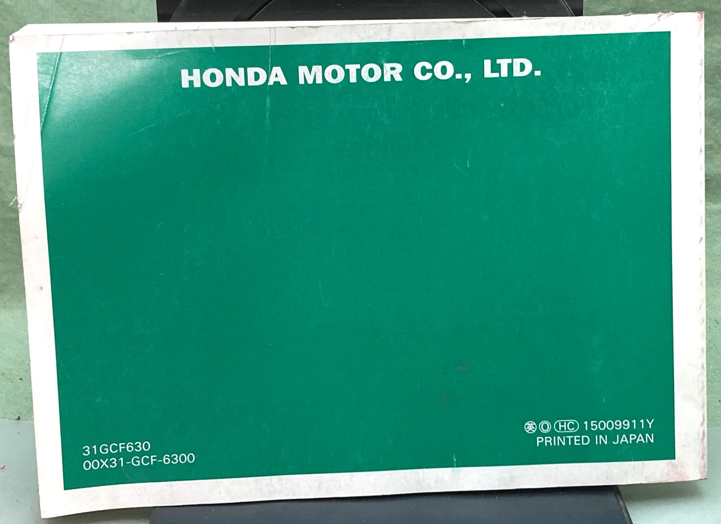 Genuine Honda 31GCF630 XR70R Owner's Manual 2000