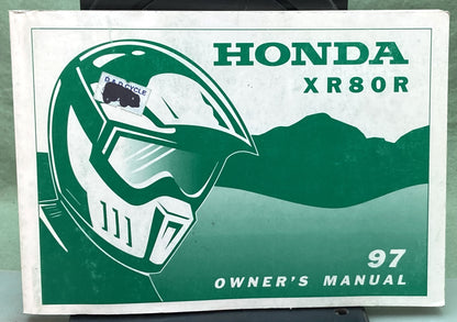 Genuine Honda 31GN1700 XR80R Owner's Manual 1997