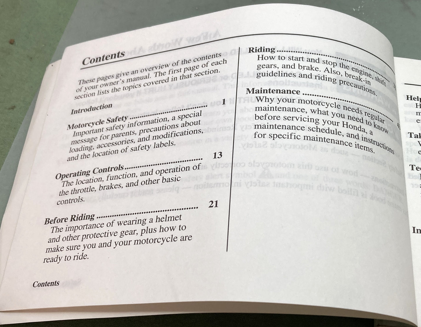 Genuine Honda 31GW8690 Z50R Owner's Manual 1998