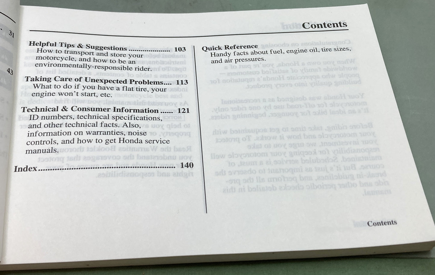 Genuine Honda 31GW8690 Z50R Owner's Manual 1998