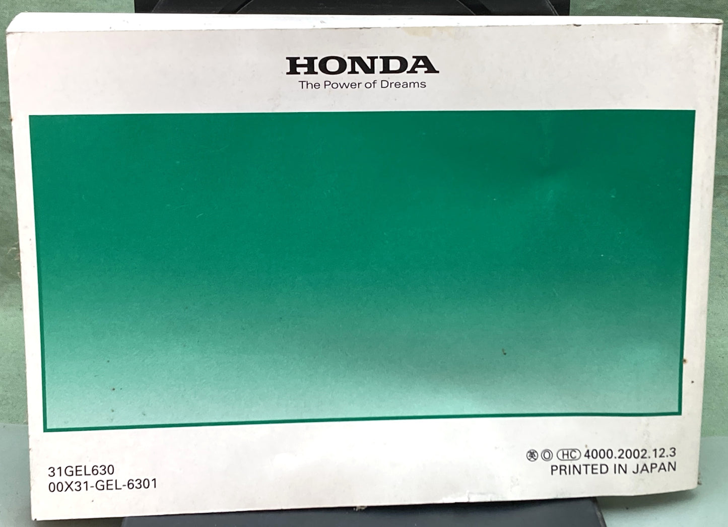 Genuine Honda 31GEL630 XR50R Owner's Manual 2003
