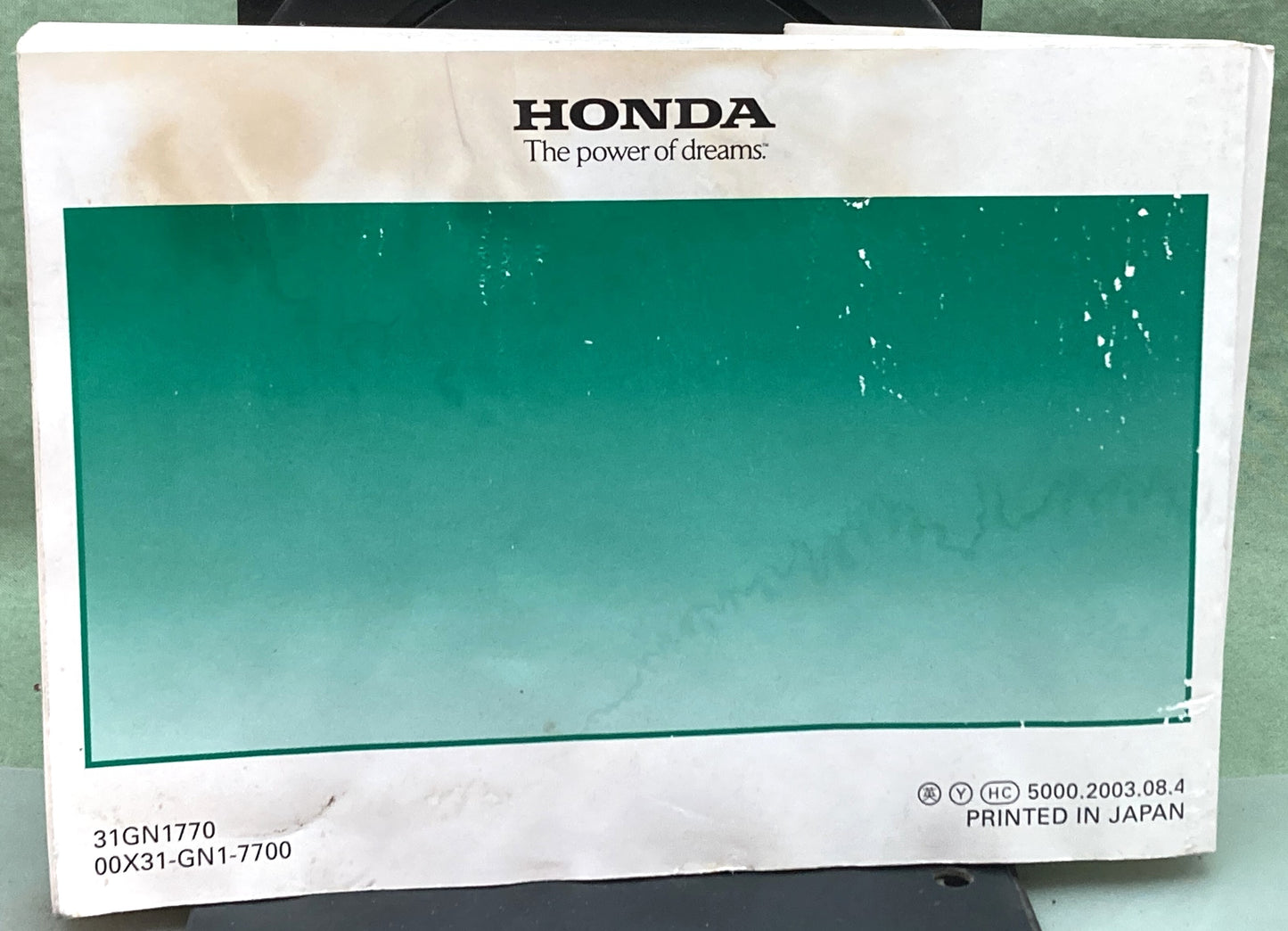 Genuine Honda 31GN1770 CRF80F Owner's Manual 2004