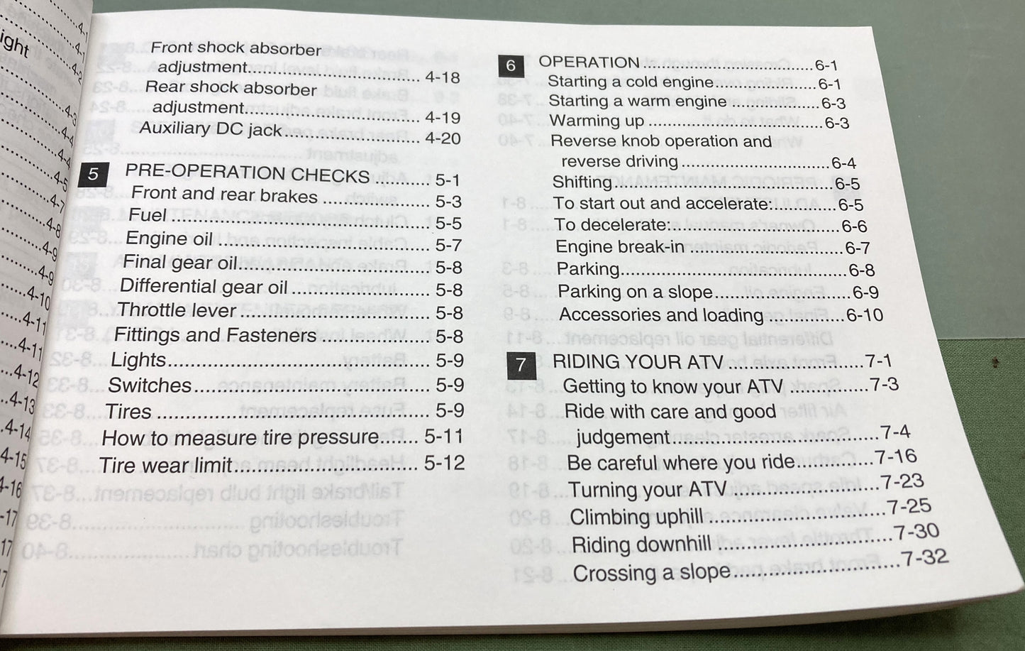 Genuine Yamaha LIT-11626-15-22 YFM40FP Big Bear 4x4 Owner's Manual 2001