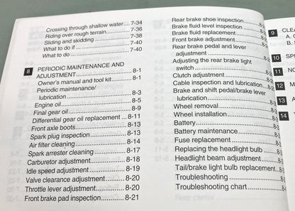 Genuine Yamaha LIT-11626-15-22 YFM40FP Big Bear 4x4 Owner's Manual 2001