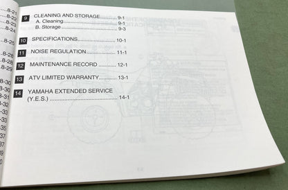 Genuine Yamaha LIT-11626-15-22 YFM40FP Big Bear 4x4 Owner's Manual 2001
