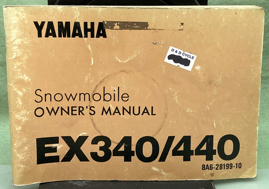 Genuine Yamaha LIT-12628-A6-00 EX340/440 Snowmobile Owner's Manual