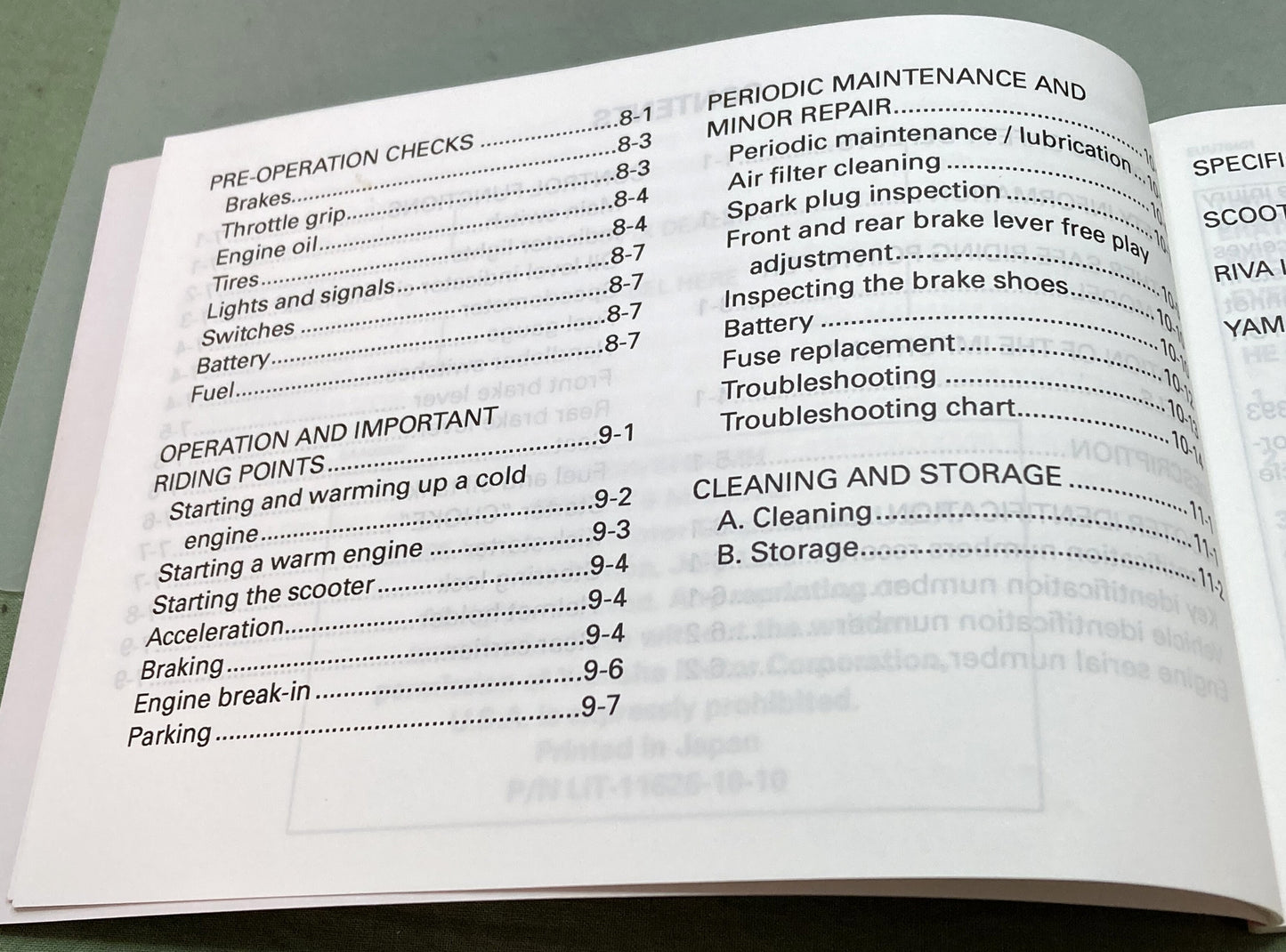 Genuine Yamaha LIT-11626-10-10 SH50H SH50MH Owner's Manual 1995