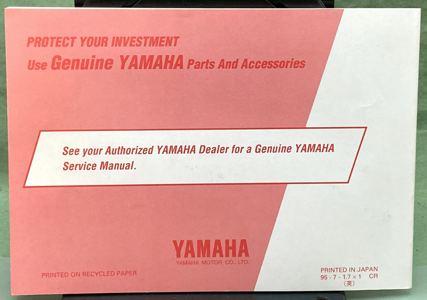 Genuine Yamaha LIT-11626-10-10 SH50H SH50MH Owner's Manual 1995