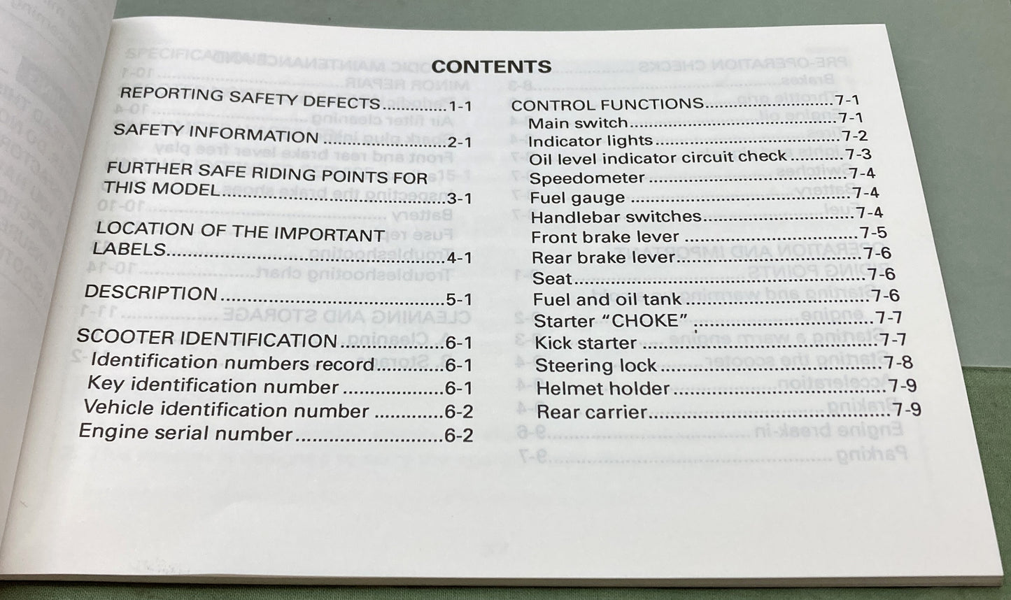 Genuine Yamaha LIT-11626-10-10 SH50H SH50MH Owner's Manual 1995