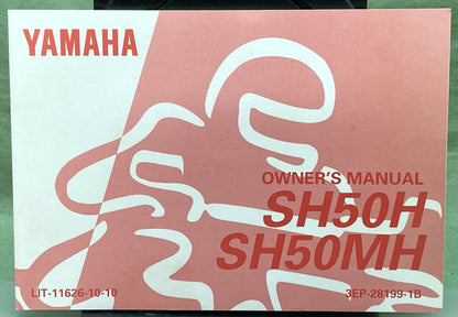 Genuine Yamaha LIT-11626-10-10 SH50H SH50MH Owner's Manual 1995