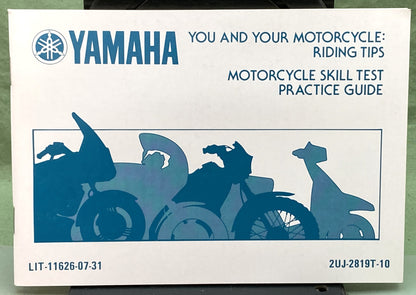 New Genuine Yamaha LIT-11626-07-31 Motorcycle Skill Test Practice Guide 1989