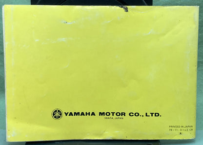 Genuine Yamaha LIT-11626-01-13 XS1100SF Owner's Manual 1978