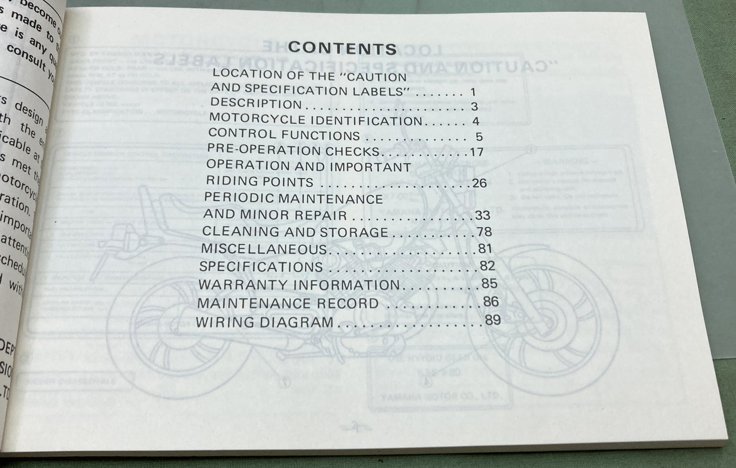 New Genuine Yamaha LIT-11626-03-48 XV750MK Owner's Manual 1982