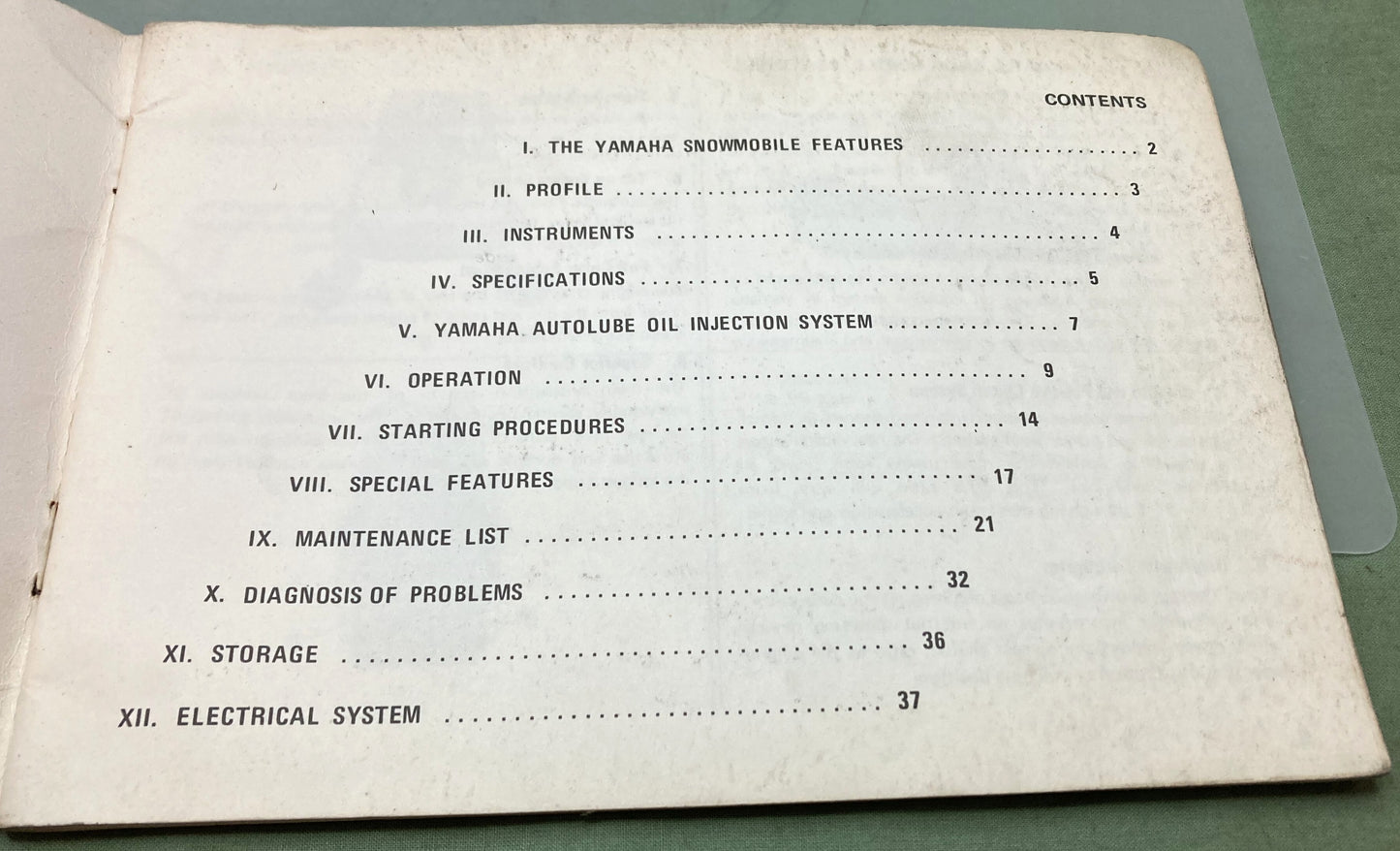 Genuine Yamaha 859-28199-10 SL338F Snowmobile Owner's Manual
